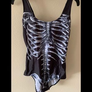 Skeleton costume/bathing suit